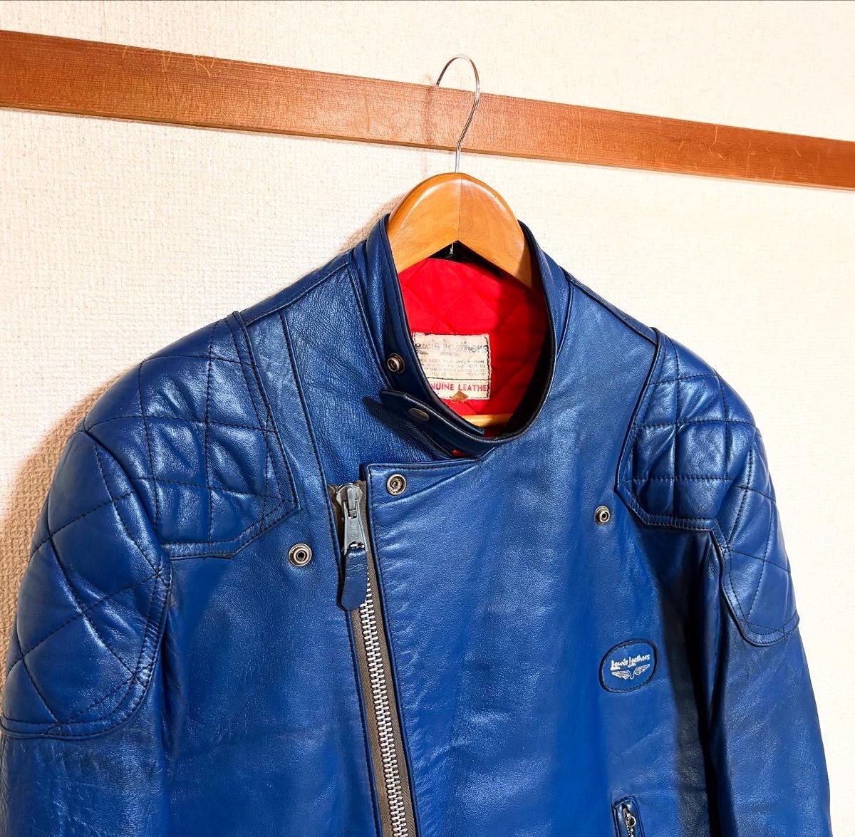 羊革】70s LewisLathers スーパーモンザ42インチ ブルー|Yahoo 羊革】70s LewisLathers スーパーモンザ42インチ ブルー|Yahoo