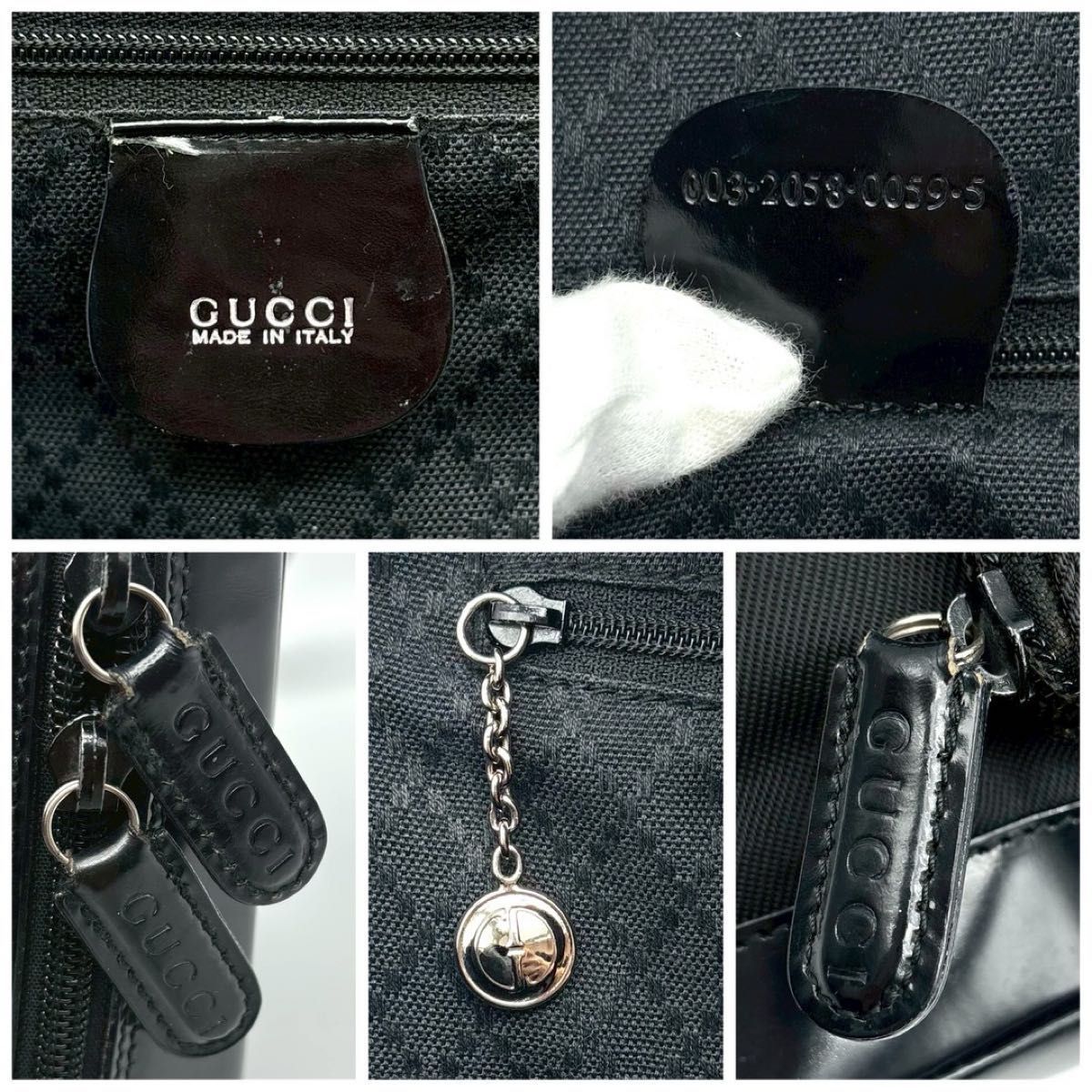 美品】グッチ ボディバッグ バンブー ロゴ型押し ワンショルダー 美品】グッチ ボディバッグ バンブー ロゴ型押し ワンショルダー
