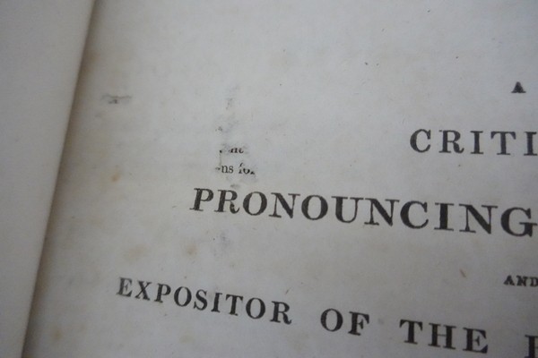 E/洋書英語辞書■walker's Critical pronouncing Dictionary 1810年_画像4