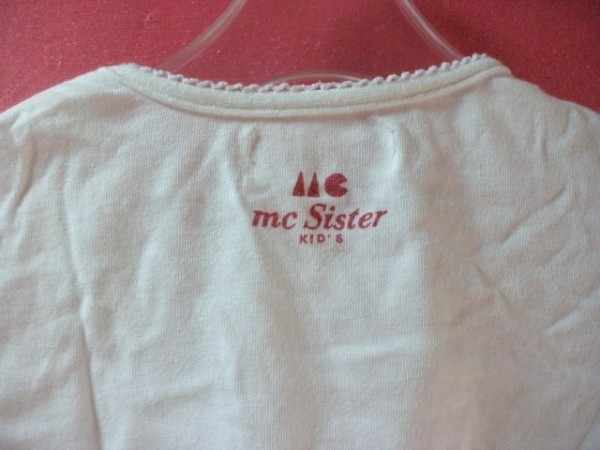 ＵＳＥＤ キッズ mc sister インナーシャツ サイズ約１２０位 白系_画像2