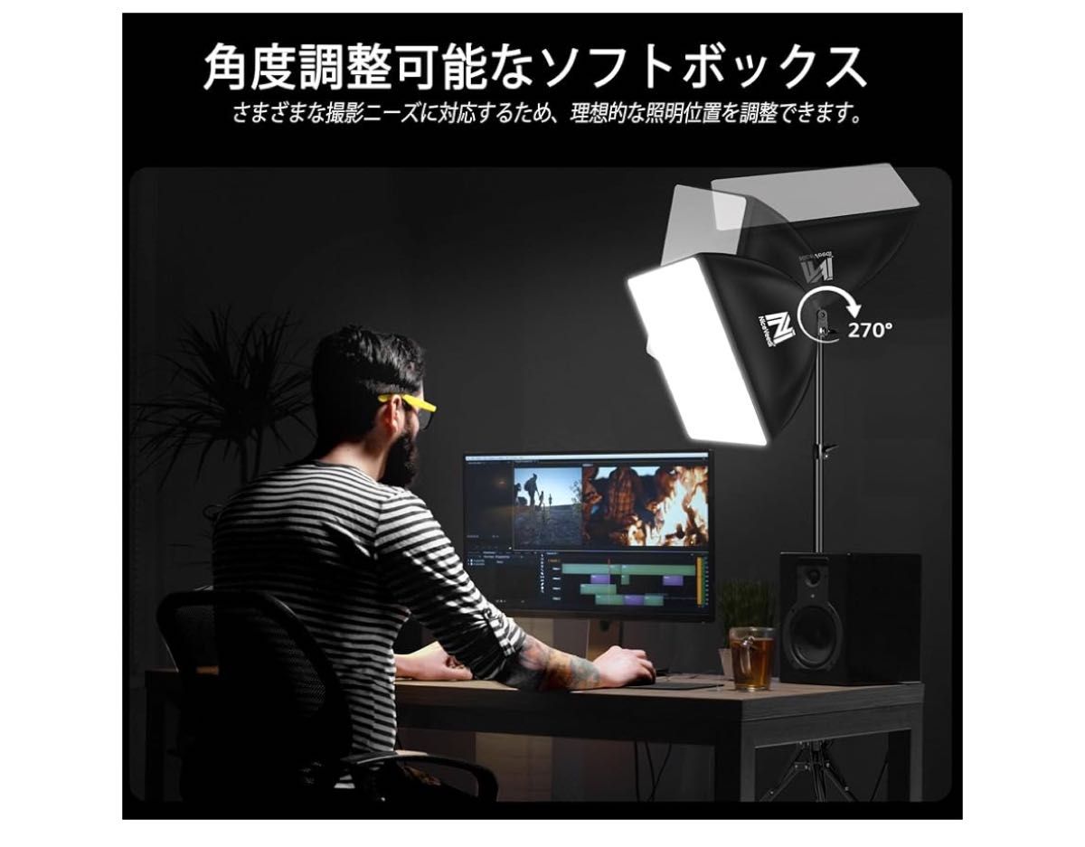 2パック写真撮影ソフトボックス 40x40cmライトボックス LED 撮影 2パック写真撮影ソフトボックス 40x40cmライトボックス LED 撮影