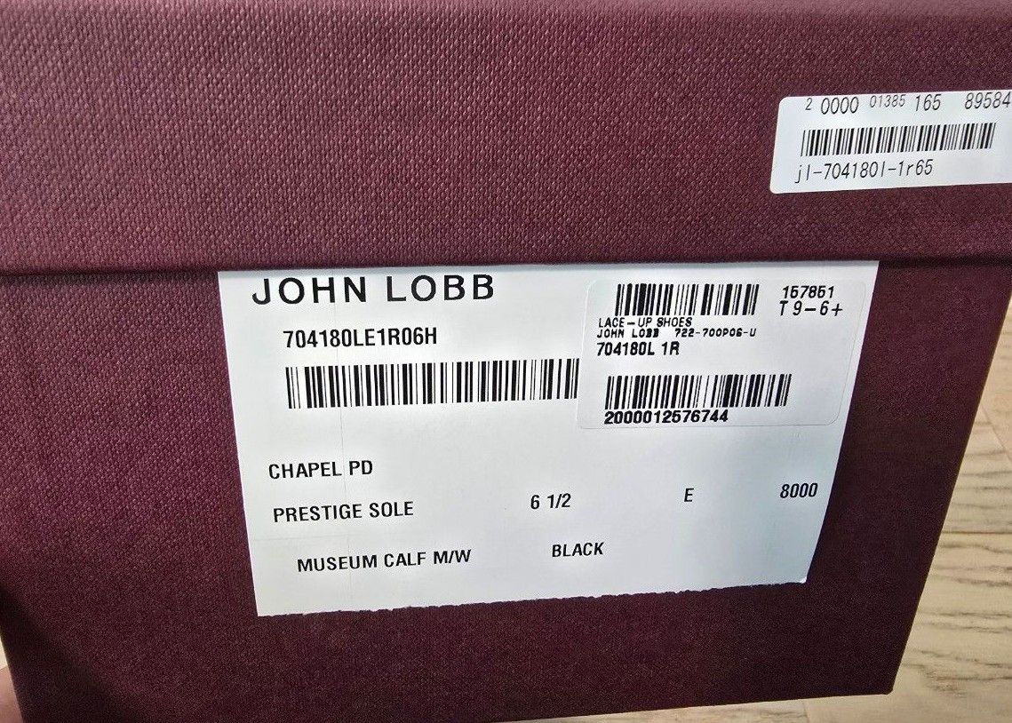 定価32万超】未使用&純正シューツリー付 JOHN LOBB チャペル6 5E 定価32万超】未使用&純正シューツリー付 JOHN LOBB チャペル6 5E