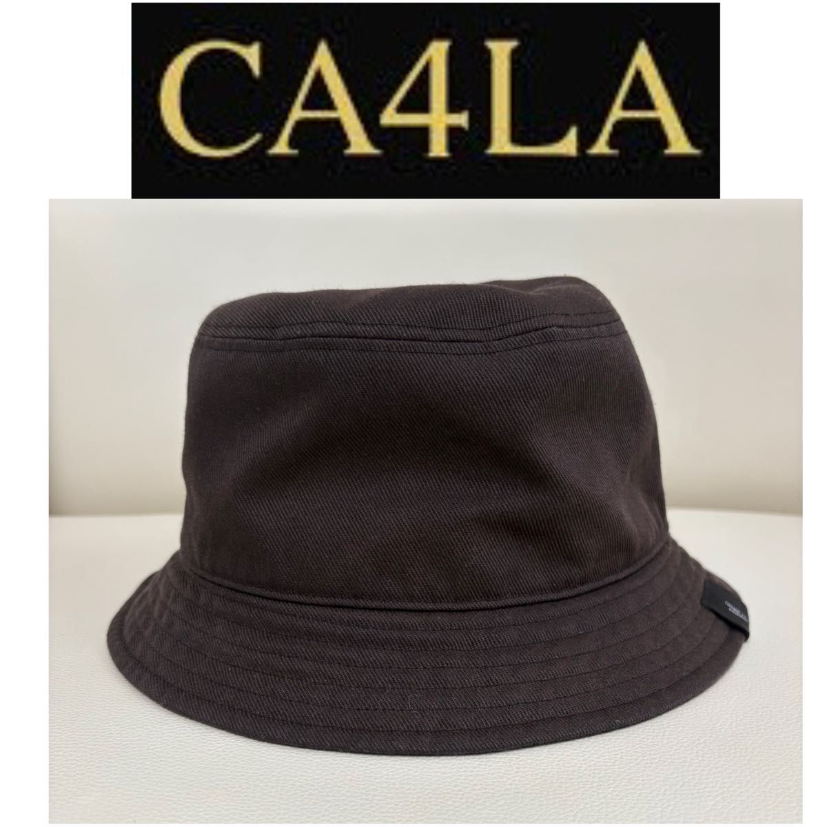 CA4LA】カシラ ブラック バケットハット 無地 帽子 ハット CA4LA】カシラ ブラック バケットハット 無地 帽子 ハット