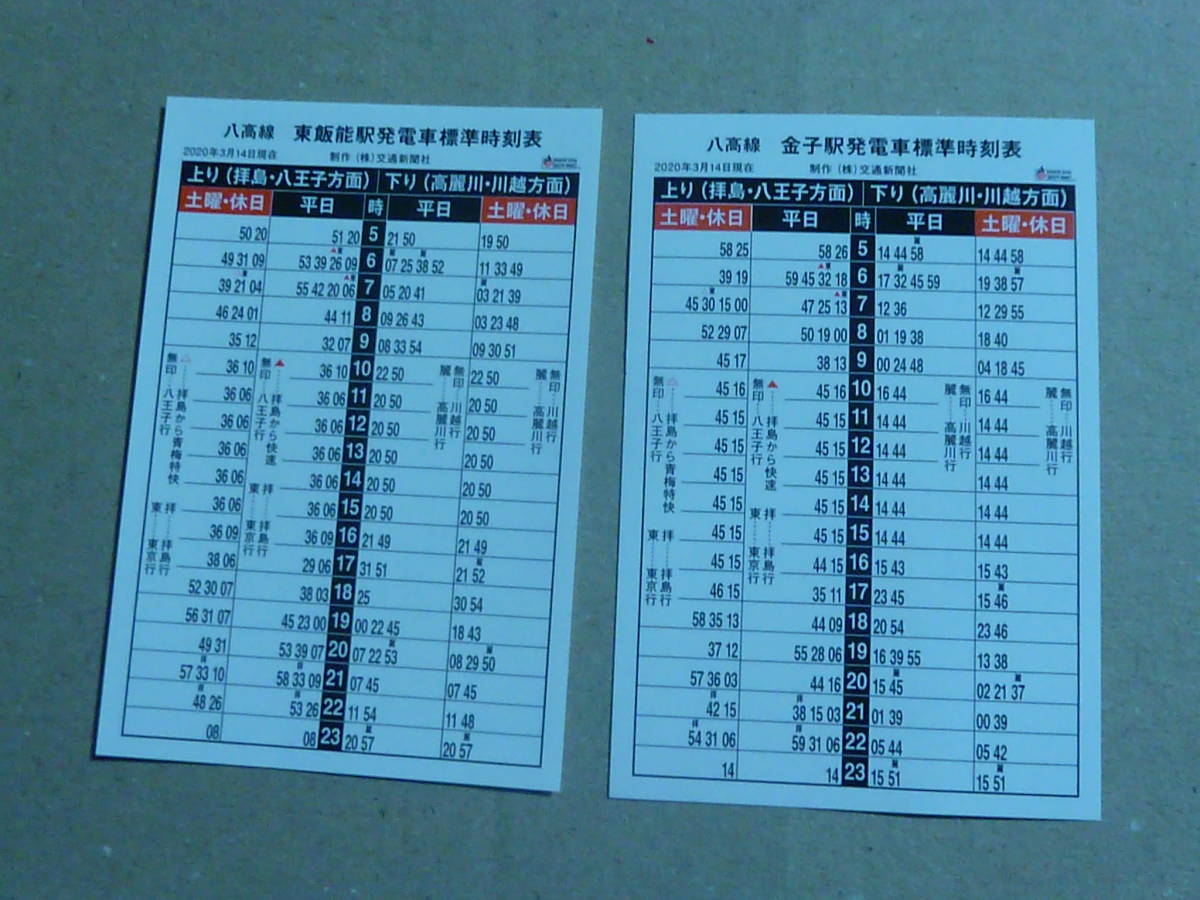 ヤフオク jr東日本 八高線ポケット時刻表 東飯能 金子 ヤフオク jr東日本 八高線ポケット時刻表 東飯能 金子