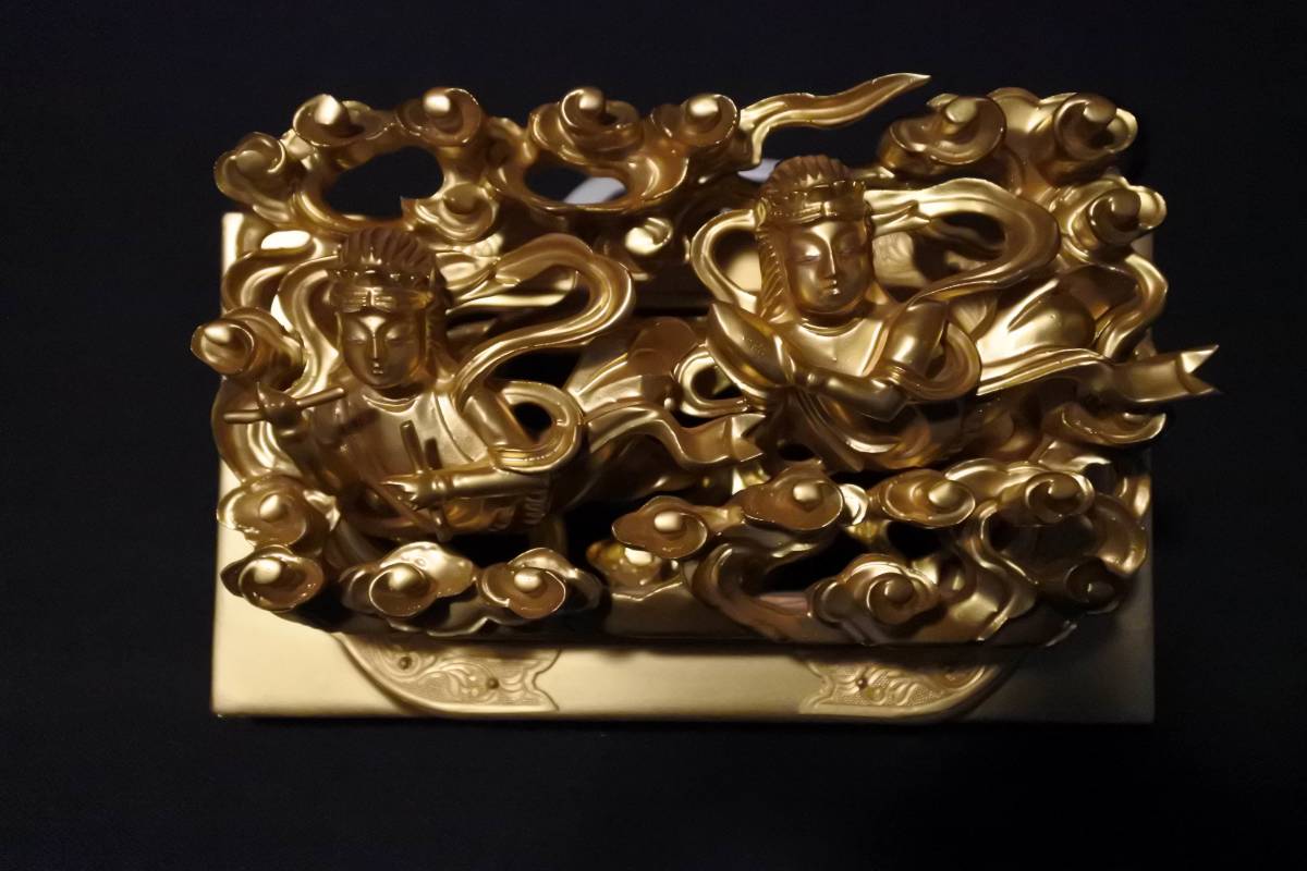 【収集品】最高級品　仏壇用の彫り物　裏金　本金粉　金具付き（200329D-2）1722　M