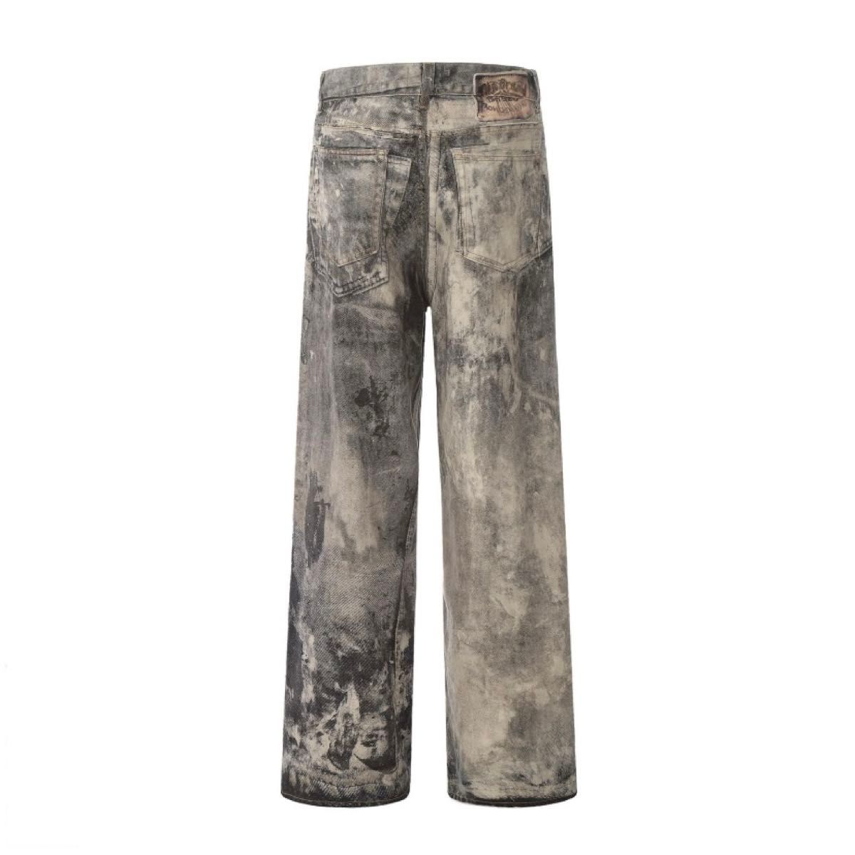 新品》リアルツリーカモツリーダメージデニム jaded london地底 新品》リアルツリーカモツリーダメージデニム jaded london地底