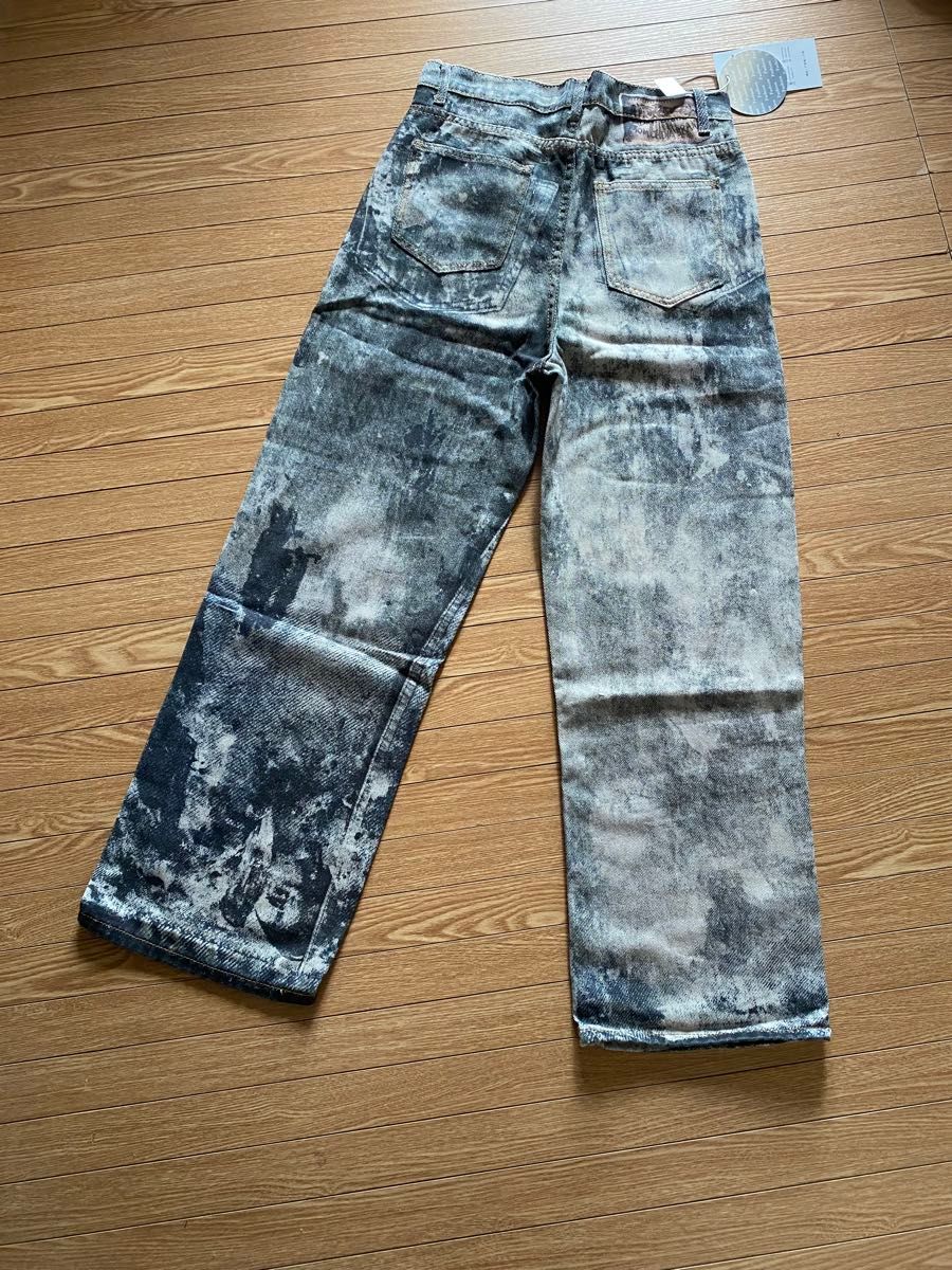 新品》リアルツリーカモツリーダメージデニム jaded london地底 新品》リアルツリーカモツリーダメージデニム jaded london地底