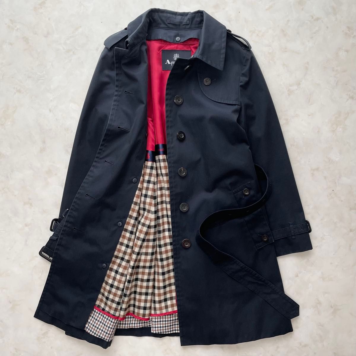 Aquascutum アクアスキュータム トレンチコート ライナー付き Aquascutum アクアスキュータム トレンチコート ライナー付き