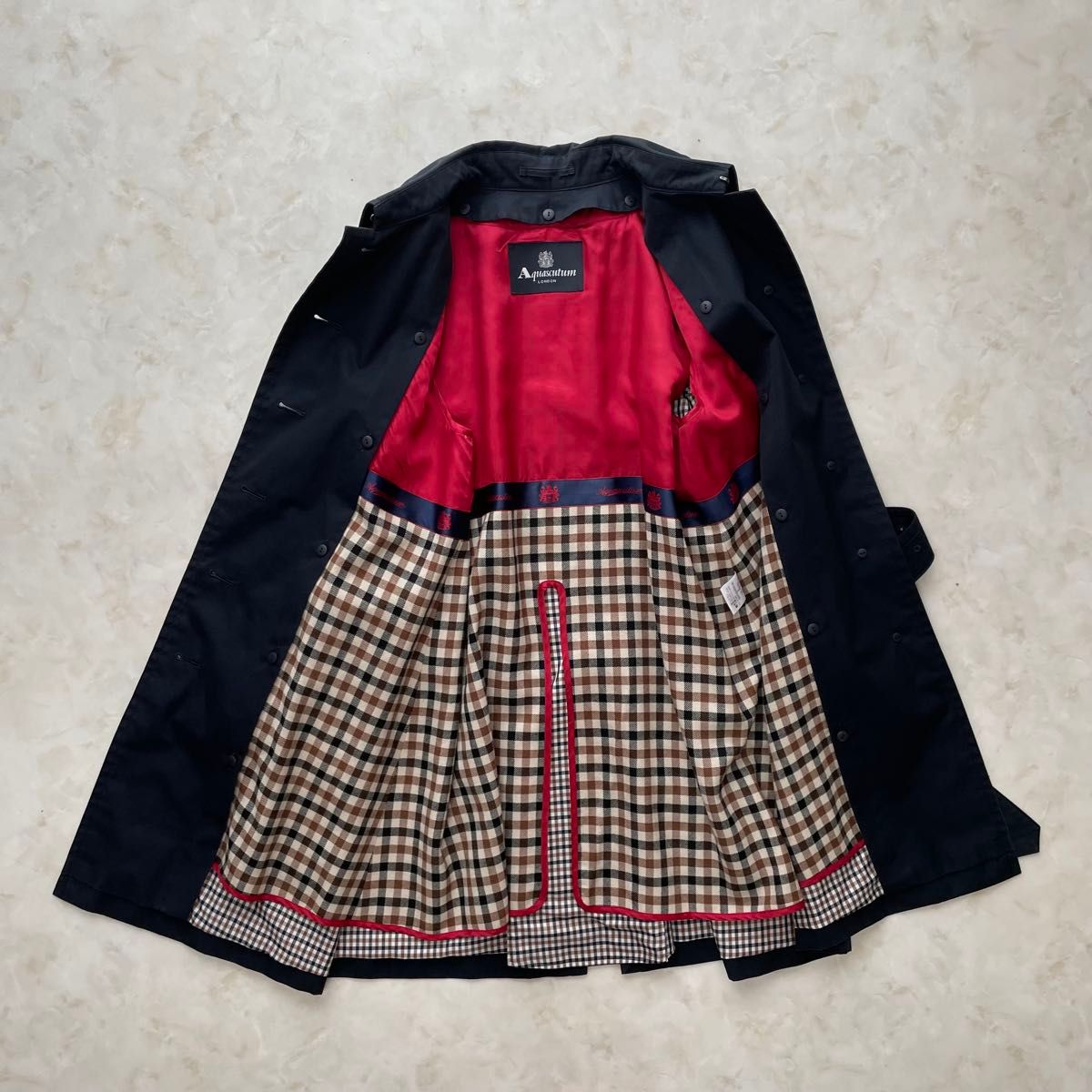 Aquascutum アクアスキュータム トレンチコート ライナー付き Aquascutum アクアスキュータム トレンチコート ライナー付き