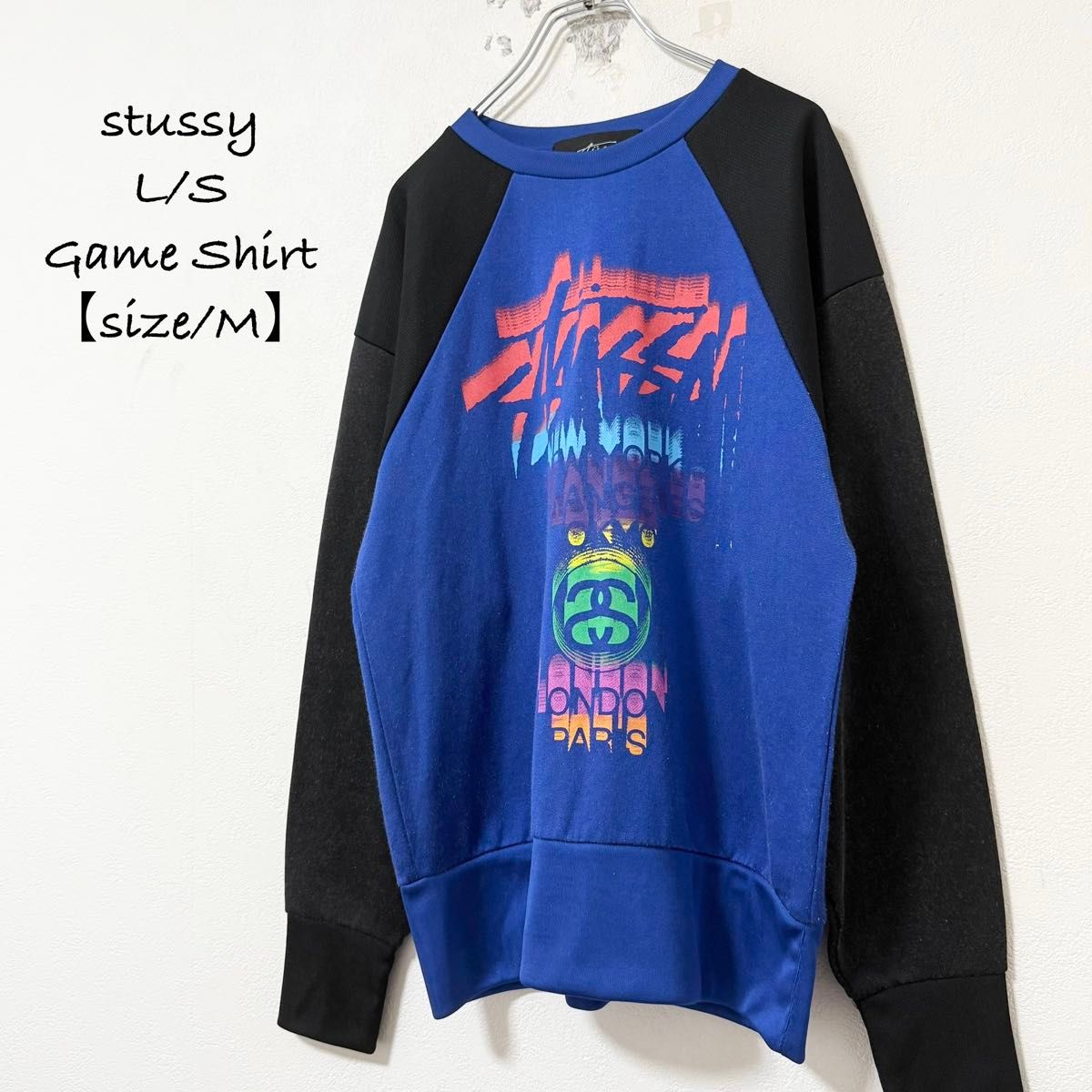 stussy/ステューシー ゲームシャツ 長袖 ロンT NY/London/東京 stussy/ステューシー ゲームシャツ 長袖 ロンT NY/London/東京