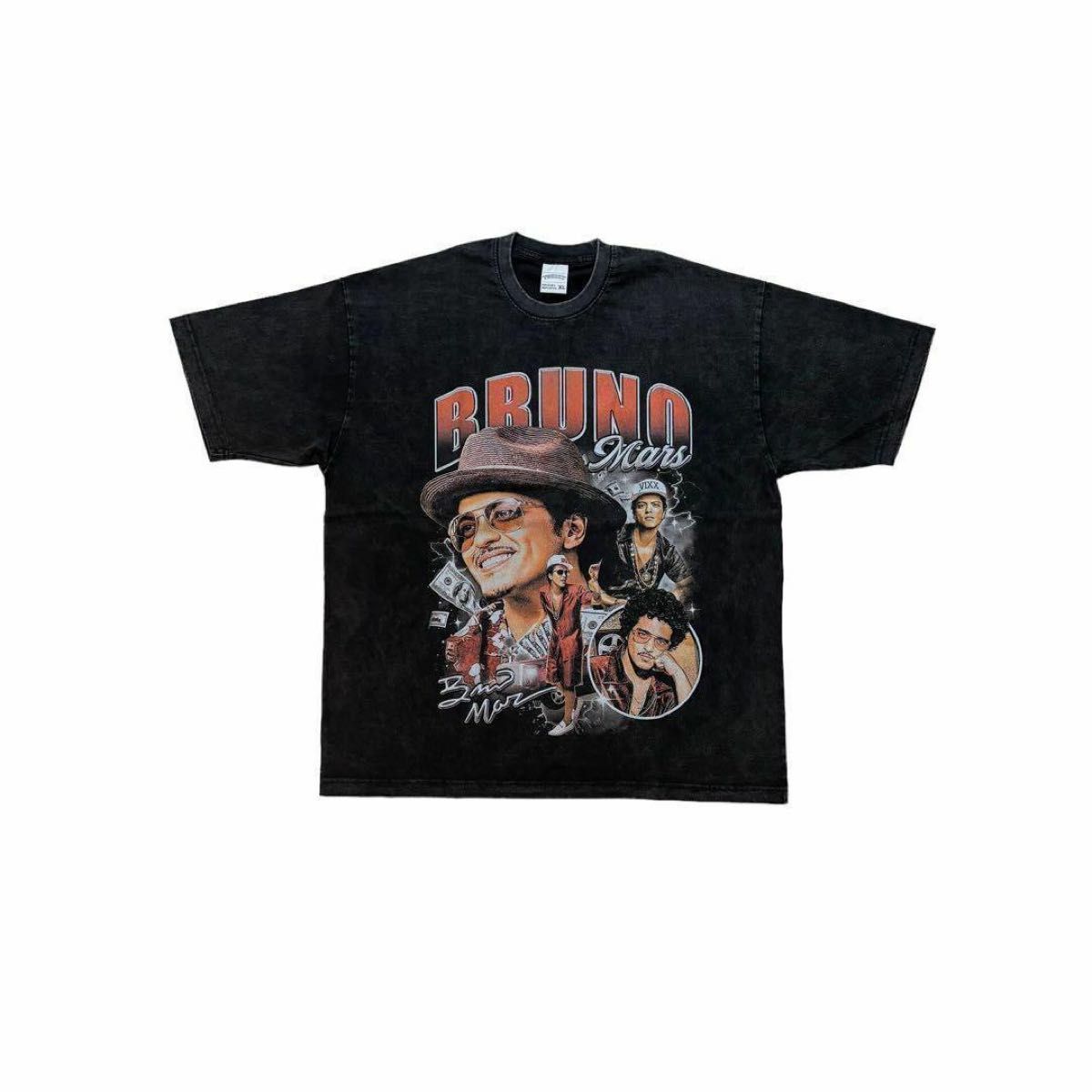 希少】Bruno Mars ブルーノ・マーズ ラップ Tシャツ ブラック XL 希少】Bruno Mars ブルーノ・マーズ ラップ Tシャツ ブラック XL