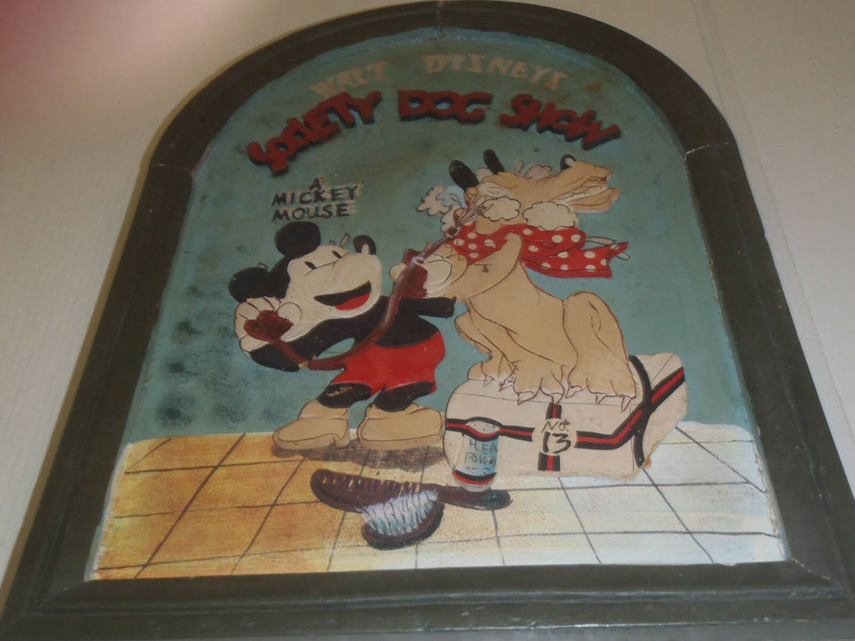 Disney　ディズニー　ミッキーマウス　プルート　クラシックミッキー　オールドミッキー　限定　レア　入手困難 看板　ポスター