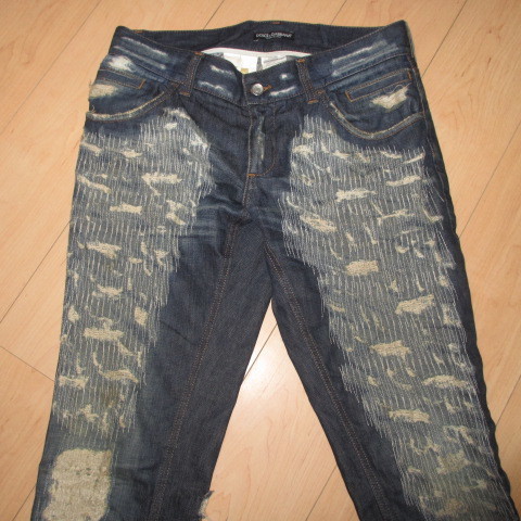 希少 DOLCE&GABBANA クラッシュ加工 デニム 14GOLD 11万 ...