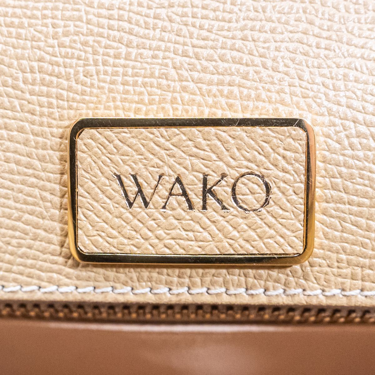 極美品 WAKO 銀座和光 サフィアーノレザー 本革 ゴールド金具 極美品 WAKO 銀座和光 サフィアーノレザー 本革 ゴールド金具
