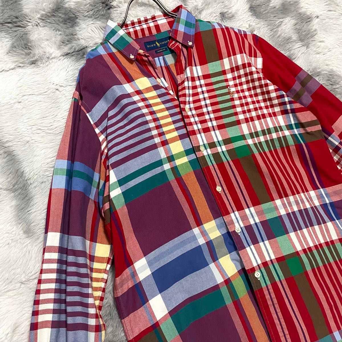 RALPH LAUREN】現行タグ ラルフローレン マルチカラー 長袖 RALPH LAUREN】現行タグ ラルフローレン マルチカラー 長袖