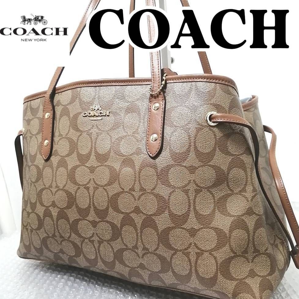 COACH コーチ 70395 シグネチャー トートバッグ PVC/レザー メンズ