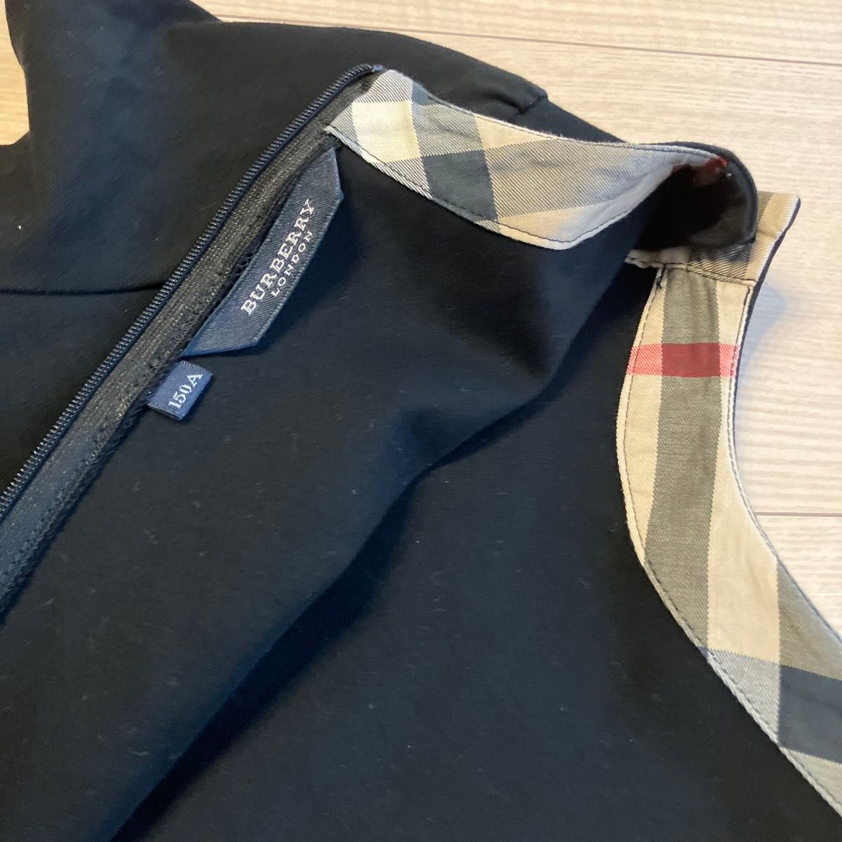 BURBERRY LONDON バーバリー キッズ半袖ワンピース 濃紺 150A 140〜150