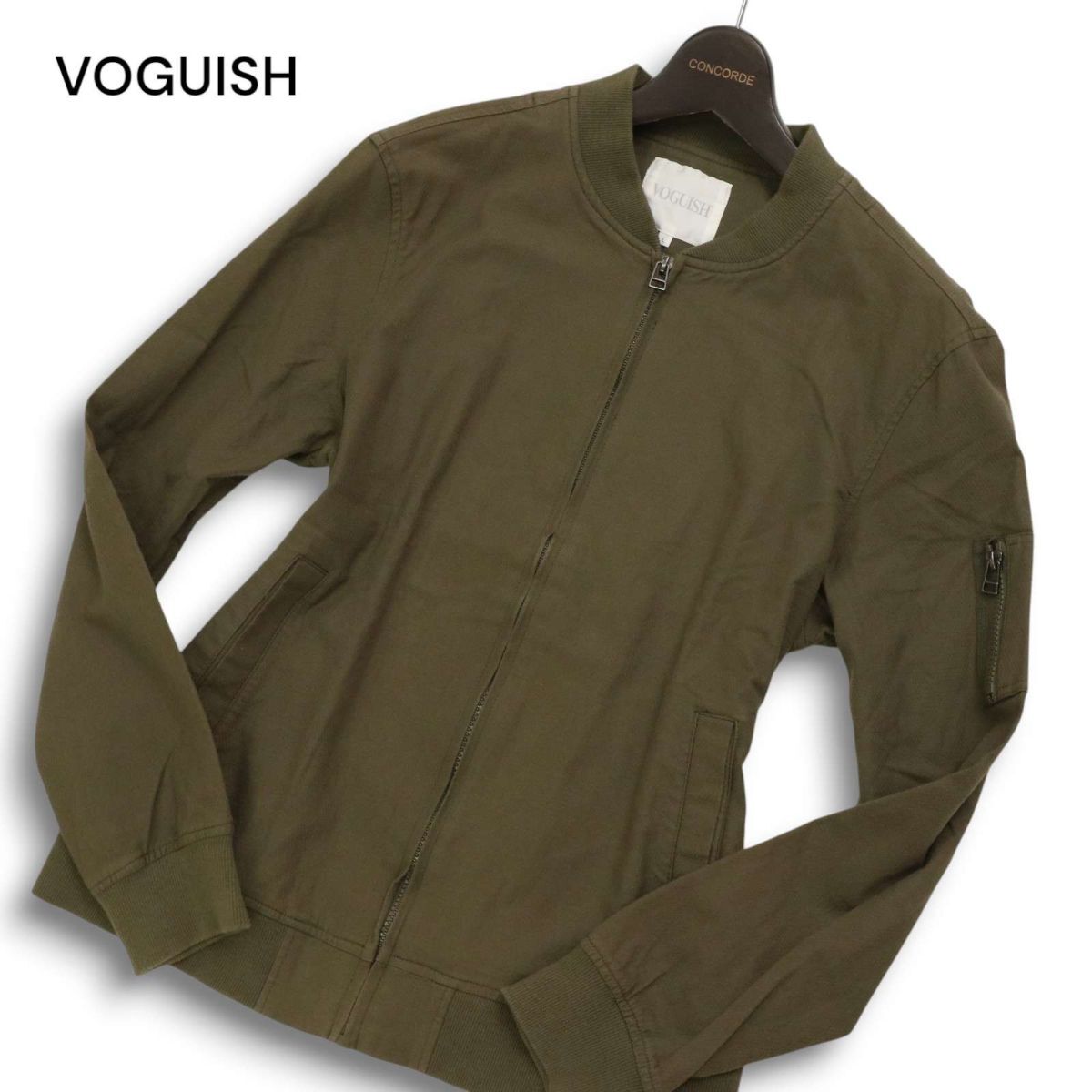 VOGUISH ヴォーギッシュ ルパート 通年 ストレッチ★ MA-1 フライト ジャケット ブルゾン Sz.L　メンズ カーキ　C5T03784_4#O