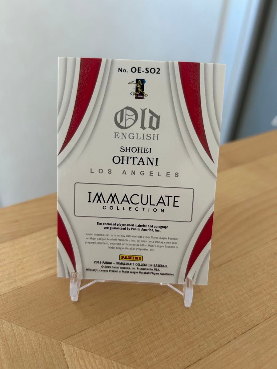 2019 大谷翔平 実使用 直筆サインカード panini Immaculate Old 2019 大谷翔平 実使用 直筆サインカード panini Immaculate Old