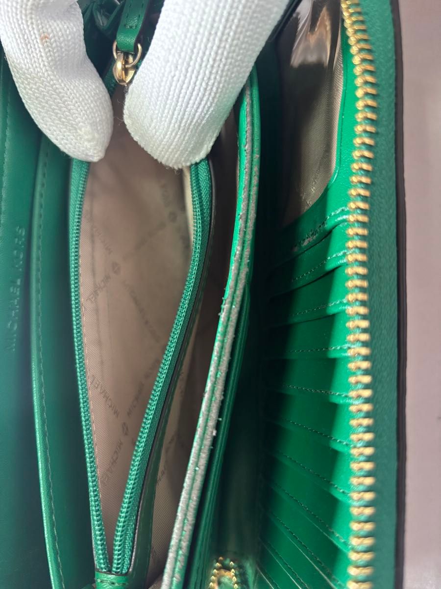 MICHAEL KORS マイケルコース 長財布 トライカラー グリーン MICHAEL KORS マイケルコース 長財布 トライカラー グリーン
