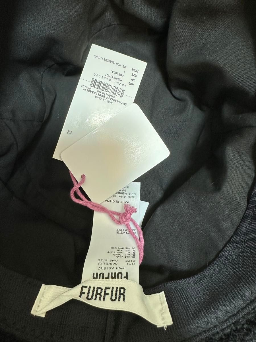 クリスタルFURロゴツイードバケットハット FURFUR ファーファー クリスタルFURロゴツイードバケットハット FURFUR ファーファー