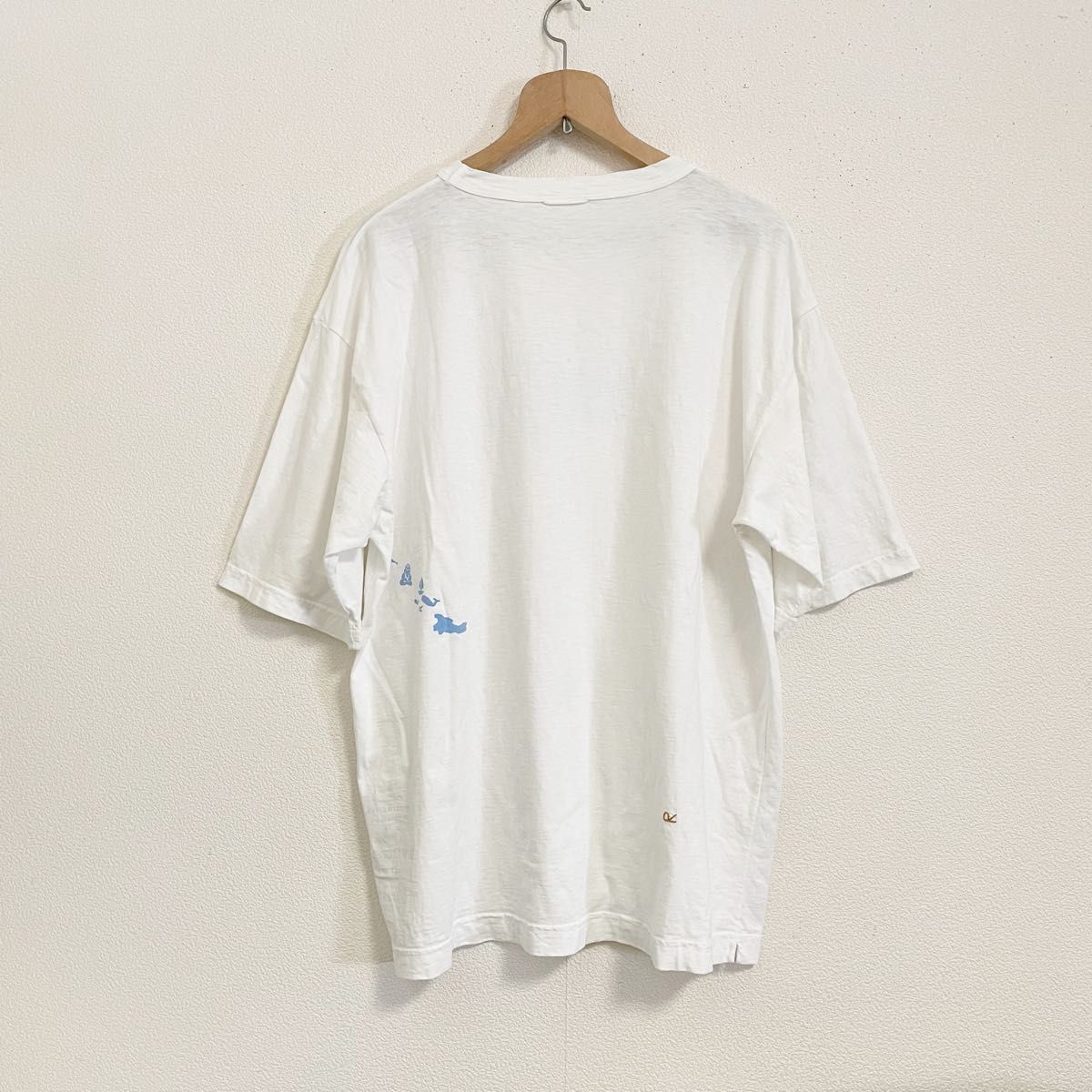 45R 大きいサイズ スマイル ロゴプリント908 45星Tシャツ R刺繍 XL 45R 大きいサイズ スマイル ロゴプリント908 45星Tシャツ R刺繍