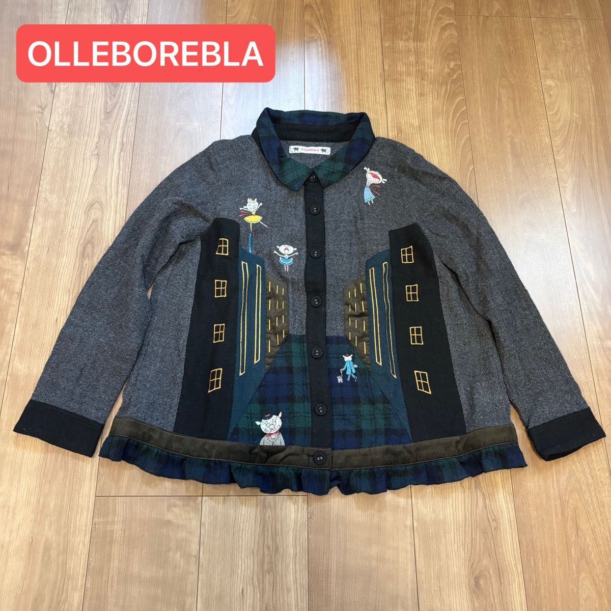 OLLEBOREBLA アルベロベロ 薄手ジャケット ぶたさんバレリーナ OLLEBOREBLA アルベロベロ 薄手ジャケット ぶたさんバレリーナ