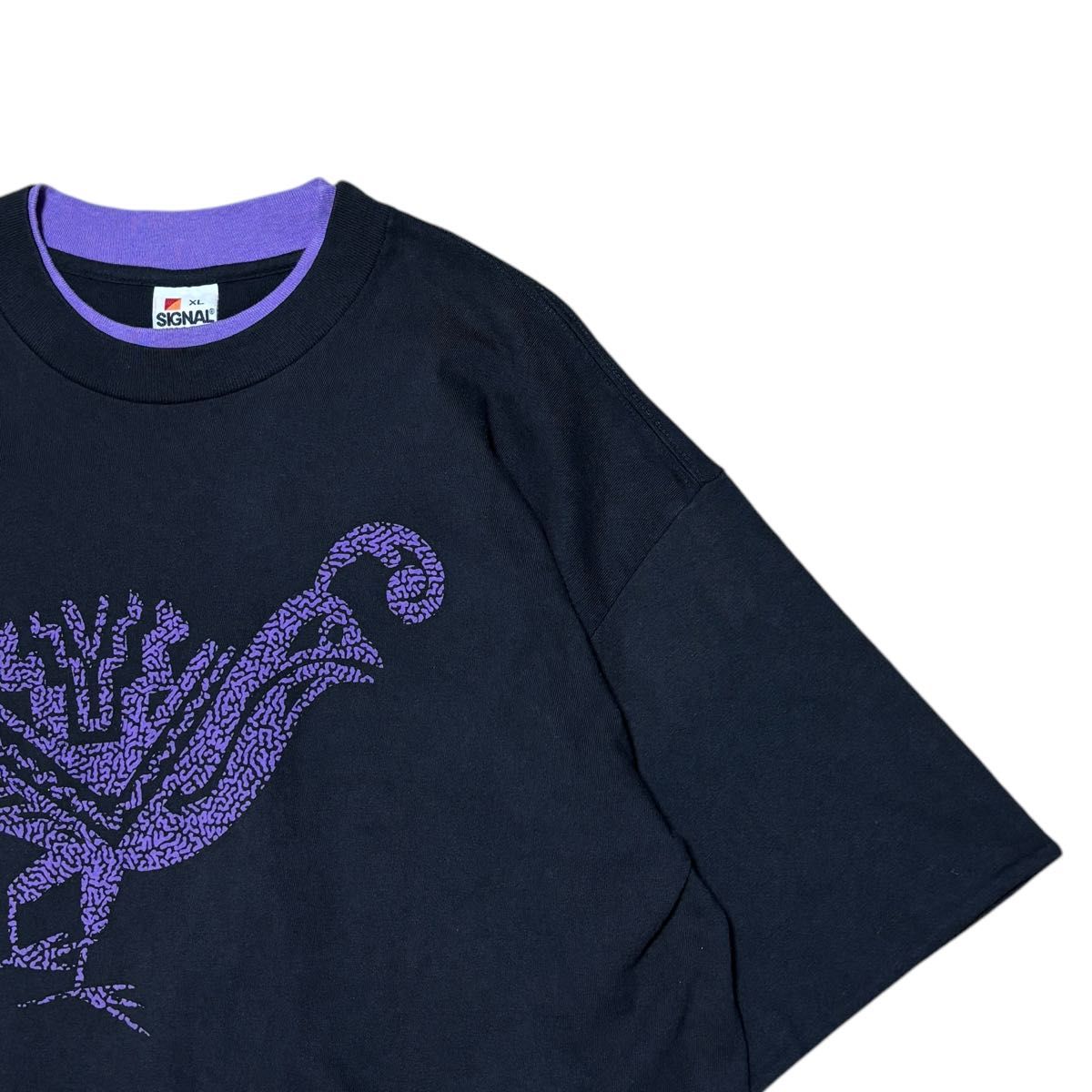 r22】1990's SIGNAL USA製 vintage アニマル Tシャツ ブラック r22】1990's SIGNAL USA製 vintage アニマル Tシャツ ブラック