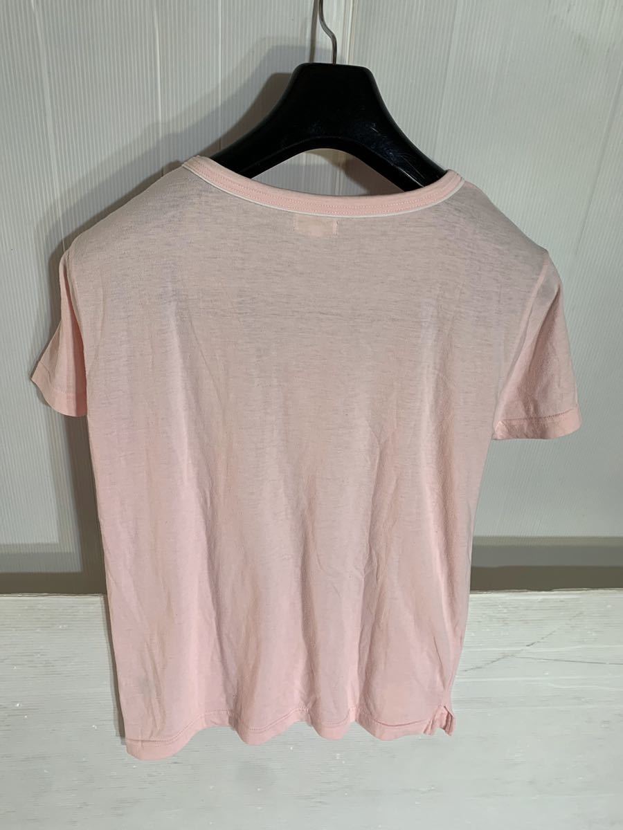 MCM O・T・C エムシーエム　マルチカラーカラー　デカロゴ 大　プリント　半袖Tシャツ　ピンク　M_画像4