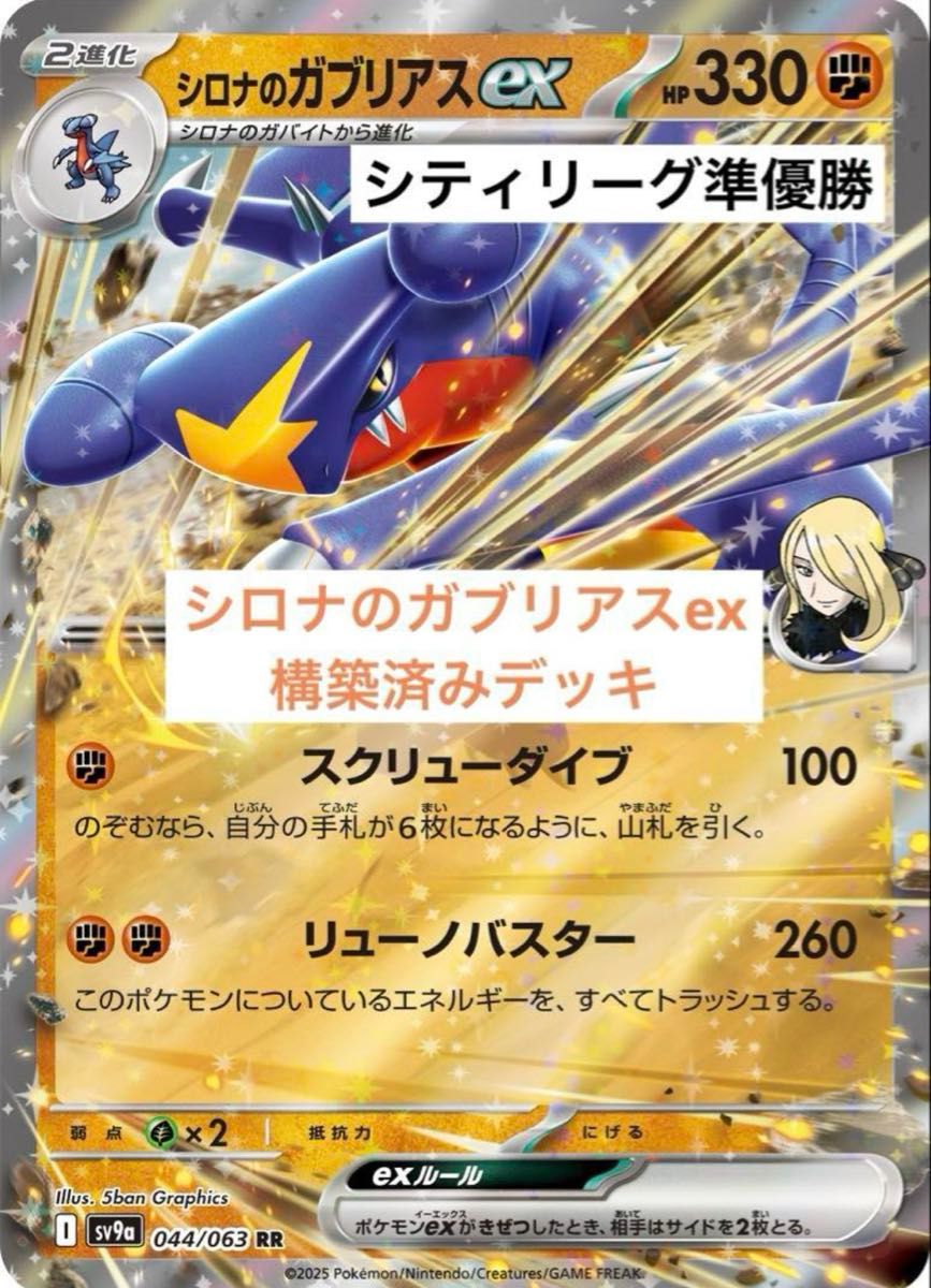 ポケモンカード シロナのガブリアスex 構築済みデッキ ポケカ ポケモンカード シロナのガブリアスex 構築済みデッキ ポケカ