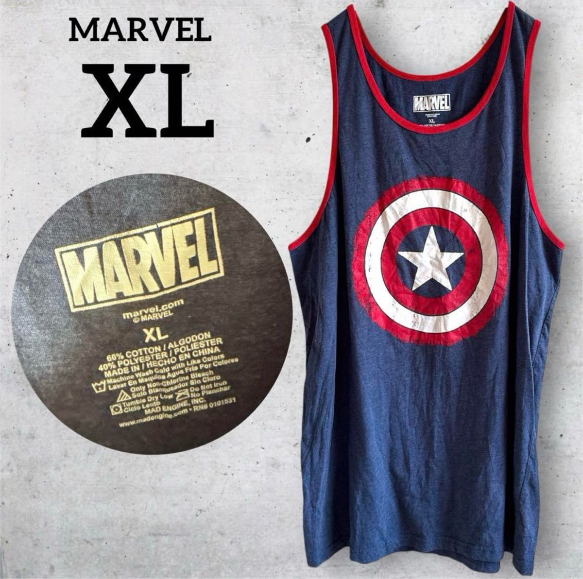 MARVEL マーベル キャプテン・アメリカ タンクトップ XL MARVEL マーベル キャプテン・アメリカ タンクトップ XL