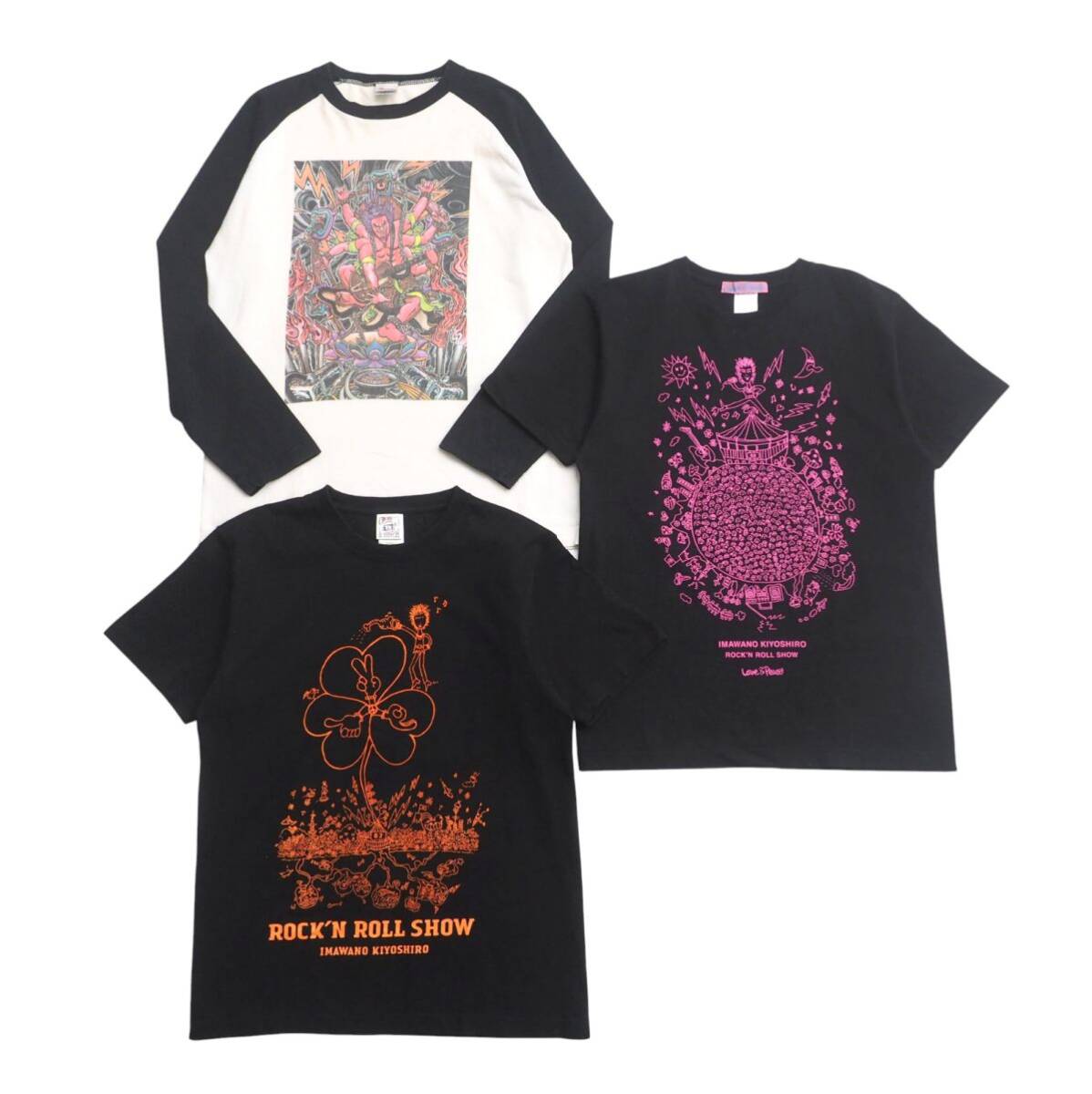 TI7411□忌野清志郎*バンドTシャツ/ツアーTシャツ*メンズ*3点SET TI7411□忌野清志郎*バンドTシャツ/ツアーTシャツ*メンズ*3点SET