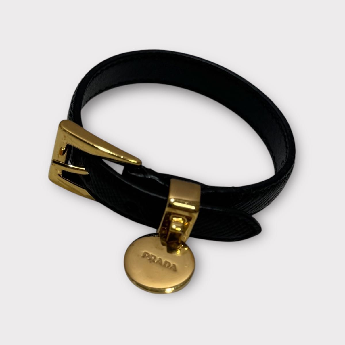 超美品 PRADA プラダ レザー ベルト ブレスレット 黒 S|Yahoo 超美品 PRADA プラダ レザー ベルト ブレスレット 黒 S|Yahoo