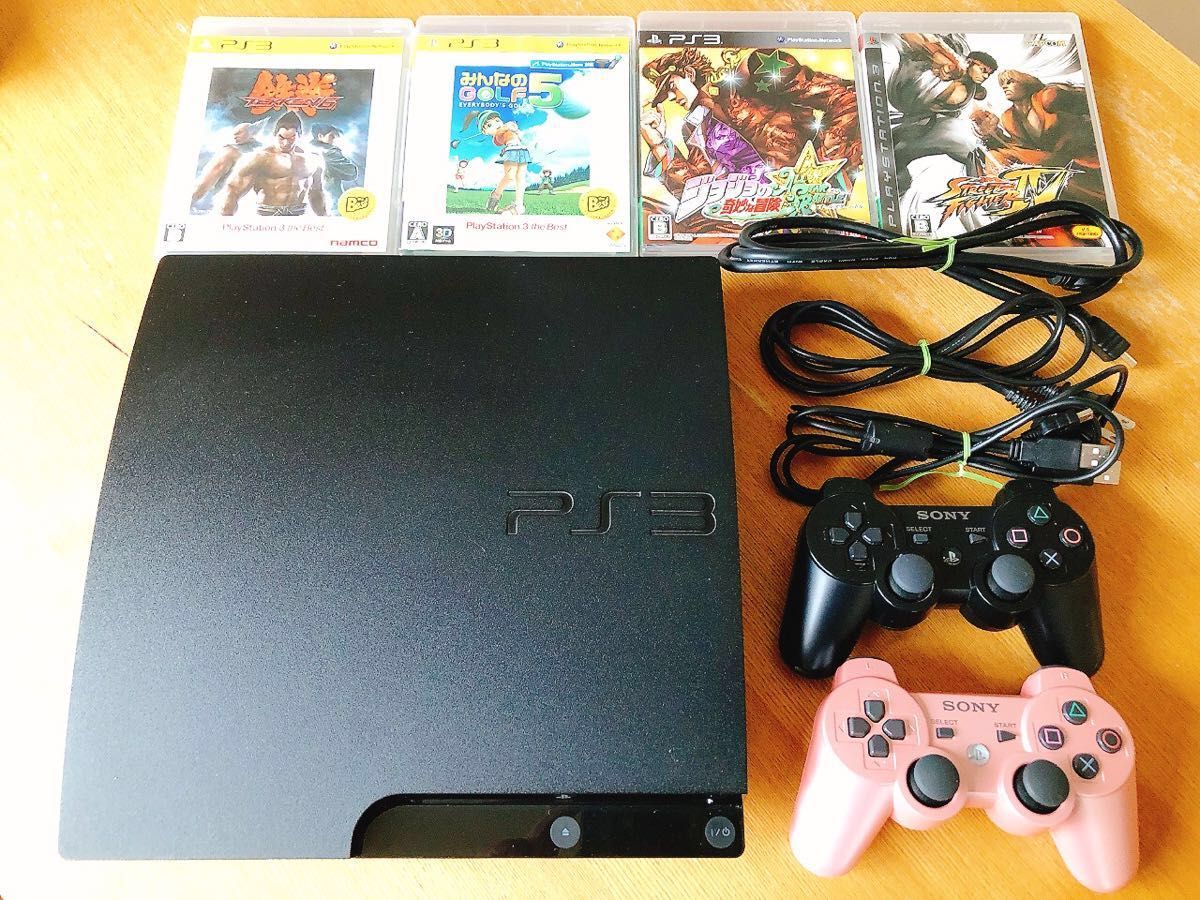 プレイステーションPS3本体 + コントローラー2個 + ソフト4本 プレイステーションPS3本体 + コントローラー2個 + ソフト4本