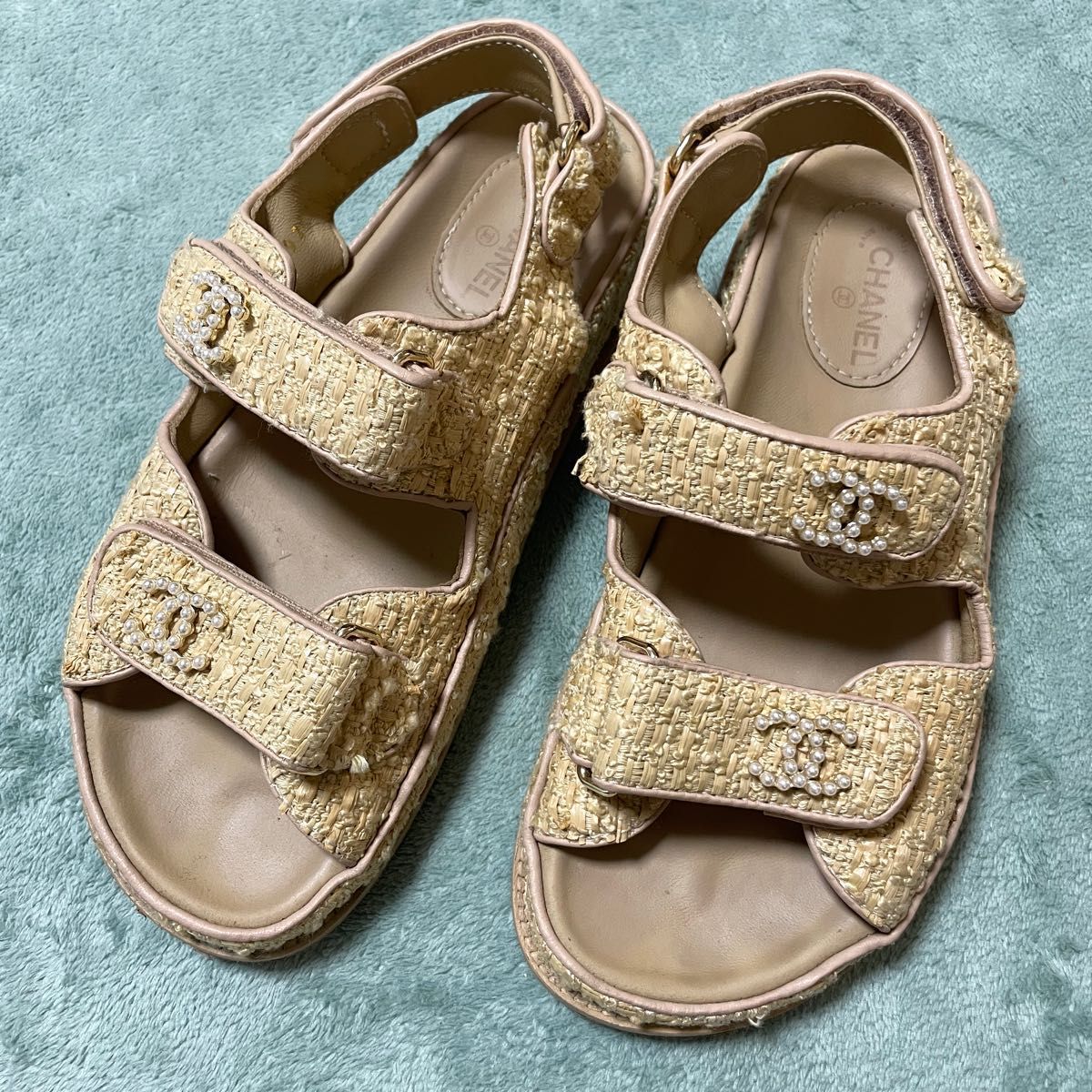 CHANEL シャネル スポーツサンダル ファブリック 37C|Yahoo CHANEL シャネル スポーツサンダル ファブリック 37C|Yahoo