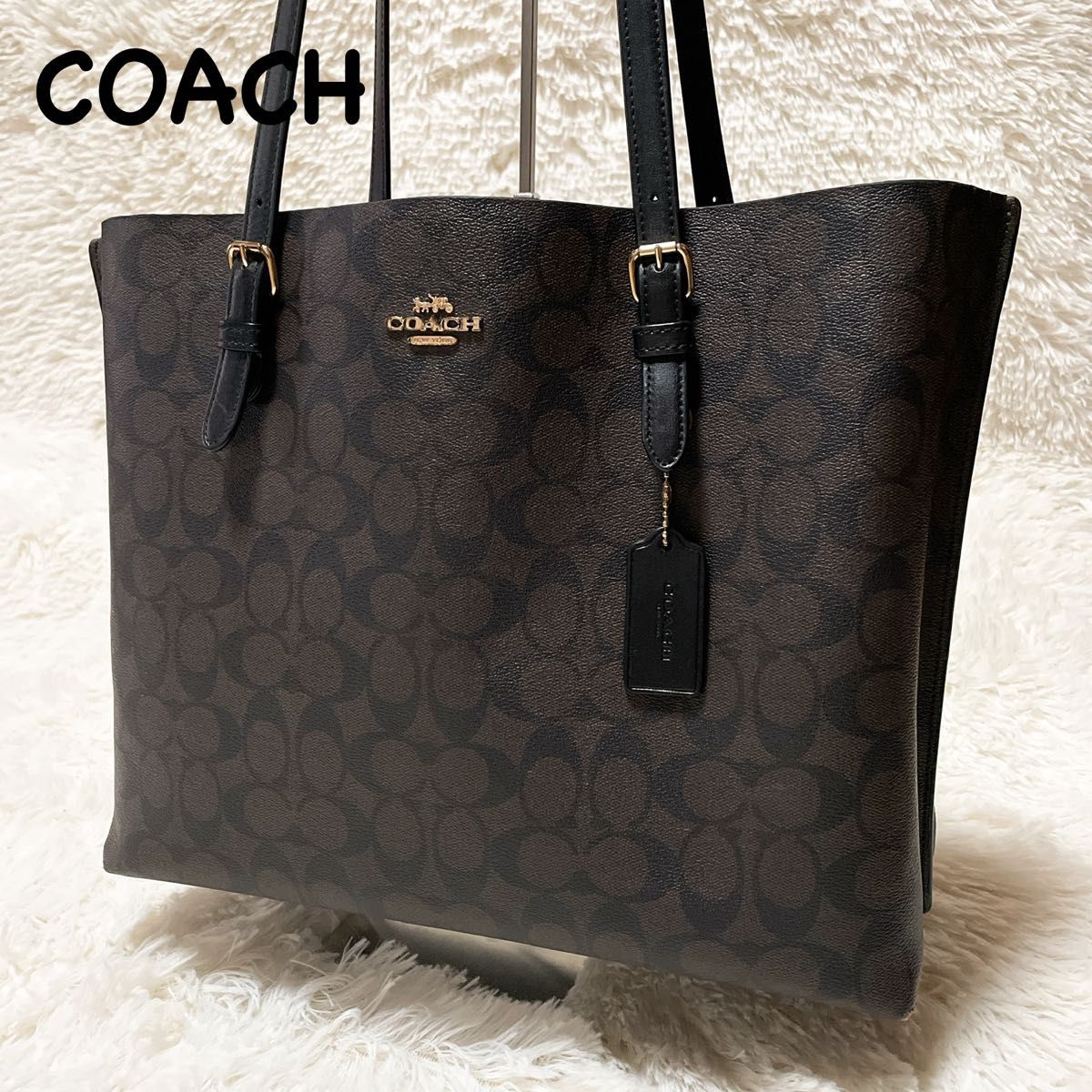 A4】COACH コーチ シグネチャー PVC トートバッグ ワン A4】COACH コーチ シグネチャー PVC トートバッグ ワン