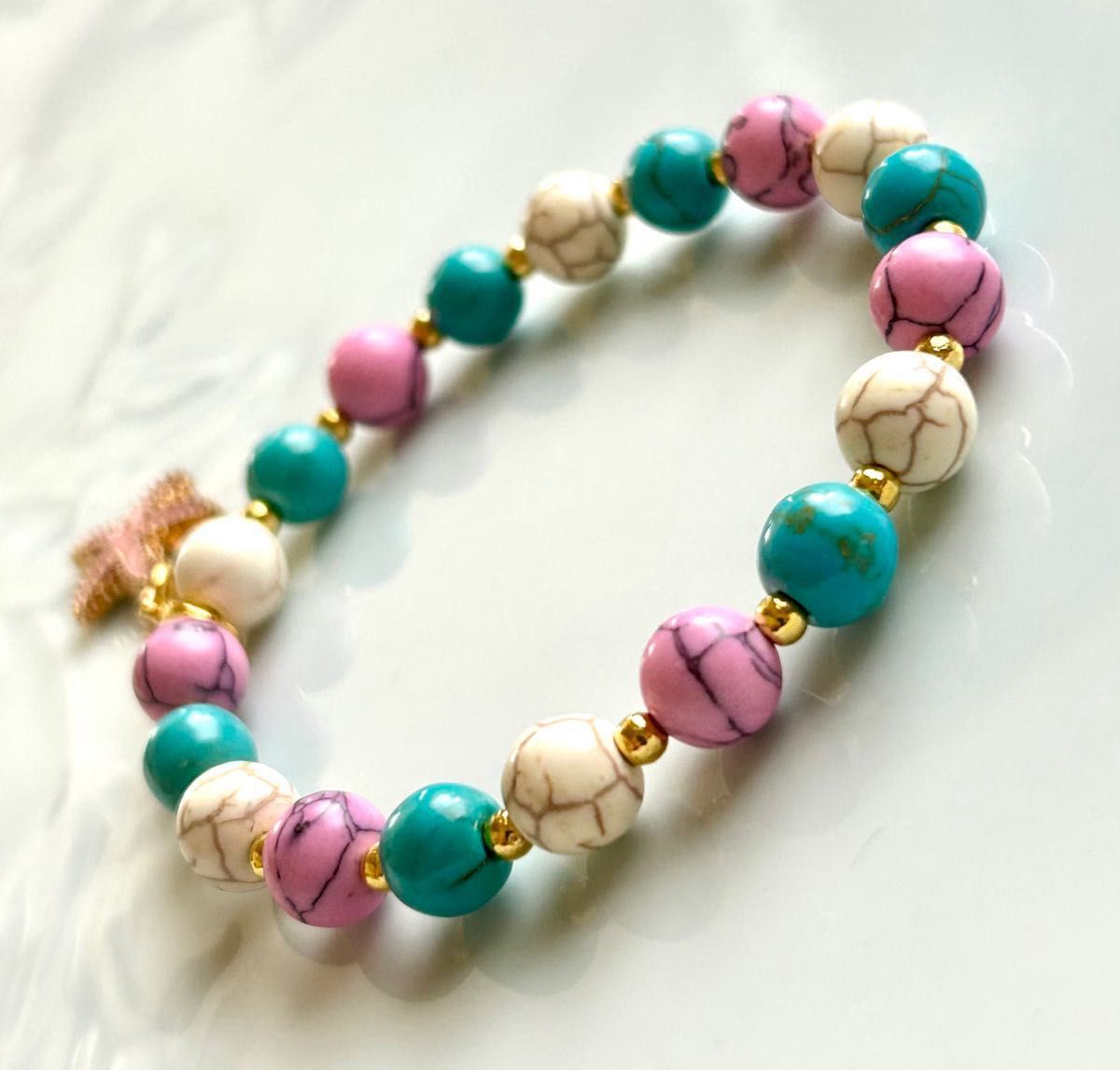 No 266 天然石ブレスレット パワーストーン ハンドメイド マルチ No 266 天然石ブレスレット パワーストーン ハンドメイド マルチ