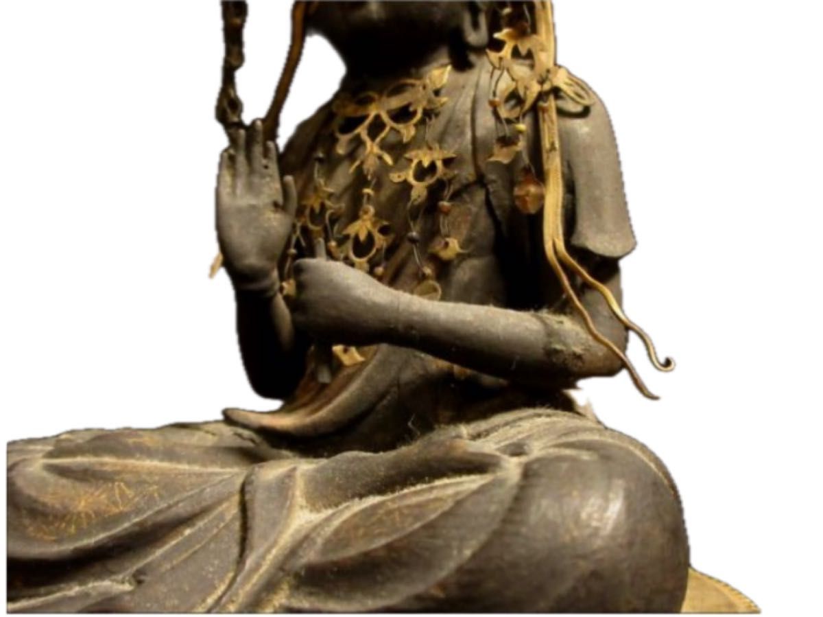 仏教美術 木彫彩色 玉眼 金剛宝菩薩坐像 厨子入り仏像 極上品 仏教美術 木彫彩色 玉眼 金剛宝菩薩坐像 厨子入り仏像 極上品