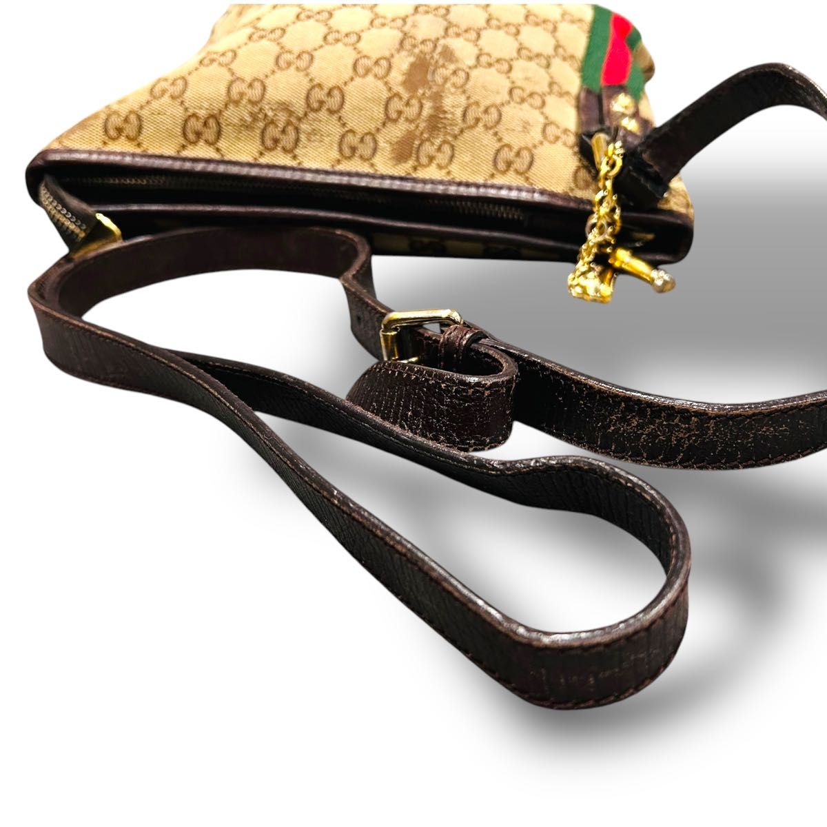 GUCCI グッチ GGキャンバス シェリーライン ショルダーバッグ GUCCI グッチ GGキャンバス シェリーライン ショルダーバッグ