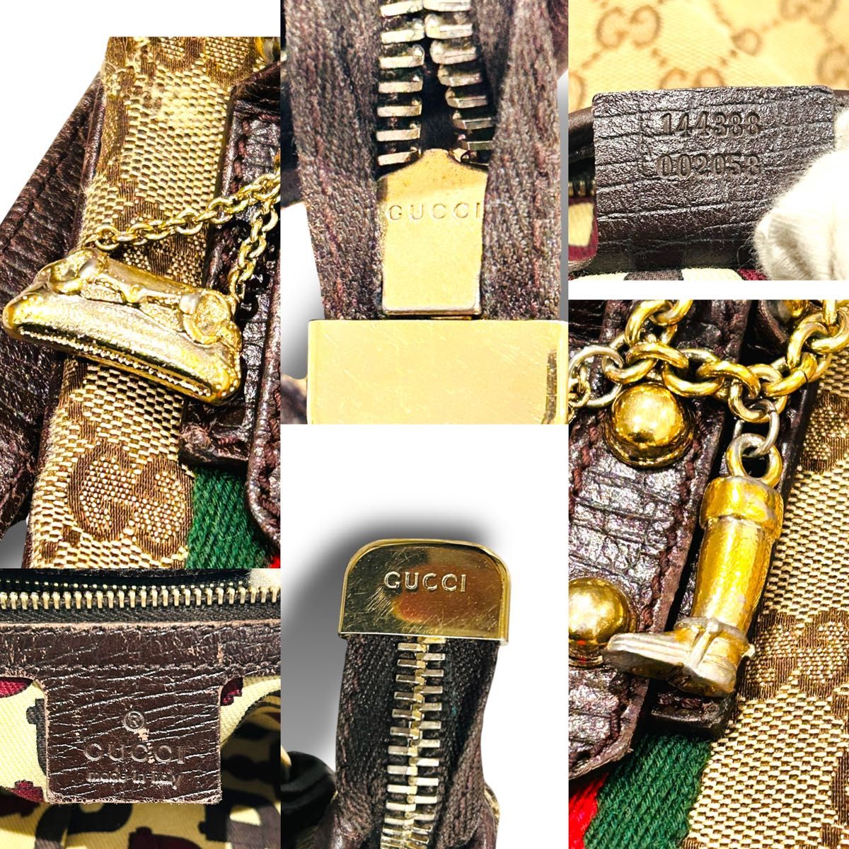 GUCCI グッチ GGキャンバス シェリーライン ショルダーバッグ GUCCI グッチ GGキャンバス シェリーライン ショルダーバッグ