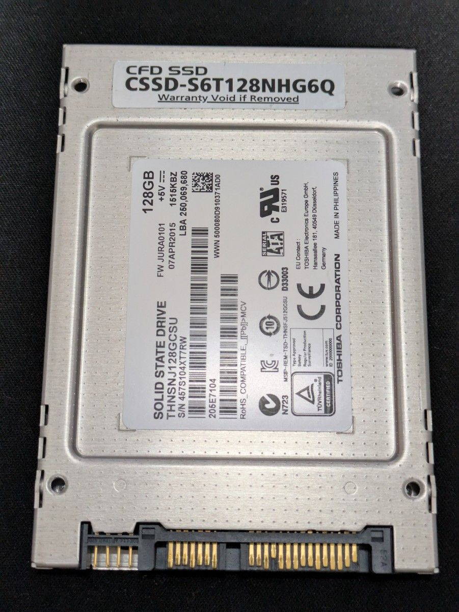 128GB SSD TOSHIBA 中古動作品 THNSNJ128GCSU 2 5インチ 内蔵 128GB SSD TOSHIBA 中古動作品 THNSNJ128GCSU 2 5インチ 内蔵