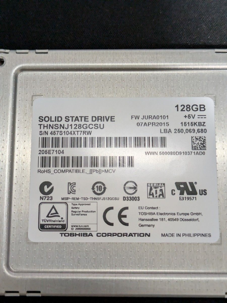 128GB SSD TOSHIBA 中古動作品 THNSNJ128GCSU 2 5インチ 内蔵 128GB SSD TOSHIBA 中古動作品 THNSNJ128GCSU 2 5インチ 内蔵