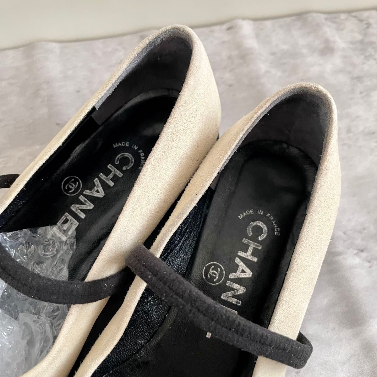 CHANEL シャネル スクエアトゥ パンプス バイカラー 35 1/2 CHANEL シャネル スクエアトゥ パンプス バイカラー 35 1/2