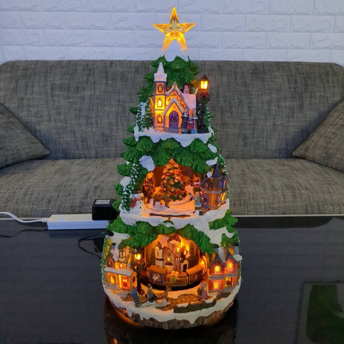 美品】コストコLEDアニメティット クリスマスツリー オルゴール 美品】コストコLEDアニメティット クリスマスツリー オルゴール