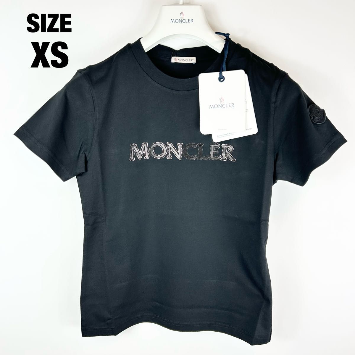 新品 100%本物 MONCLER ラインストーン ロゴ Tシャツ 新品 100%本物 MONCLER ラインストーン ロゴ Tシャツ