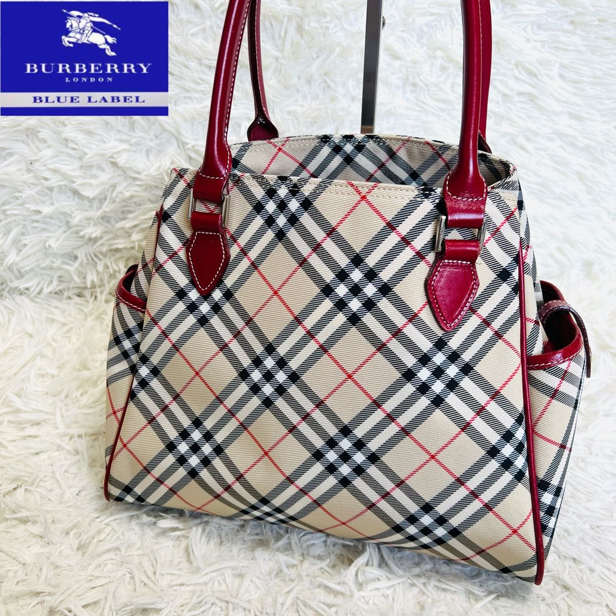 良品】BURBERRY BLUE LABEL バーバリー トートバッグ 良品】BURBERRY BLUE LABEL バーバリー トートバッグ