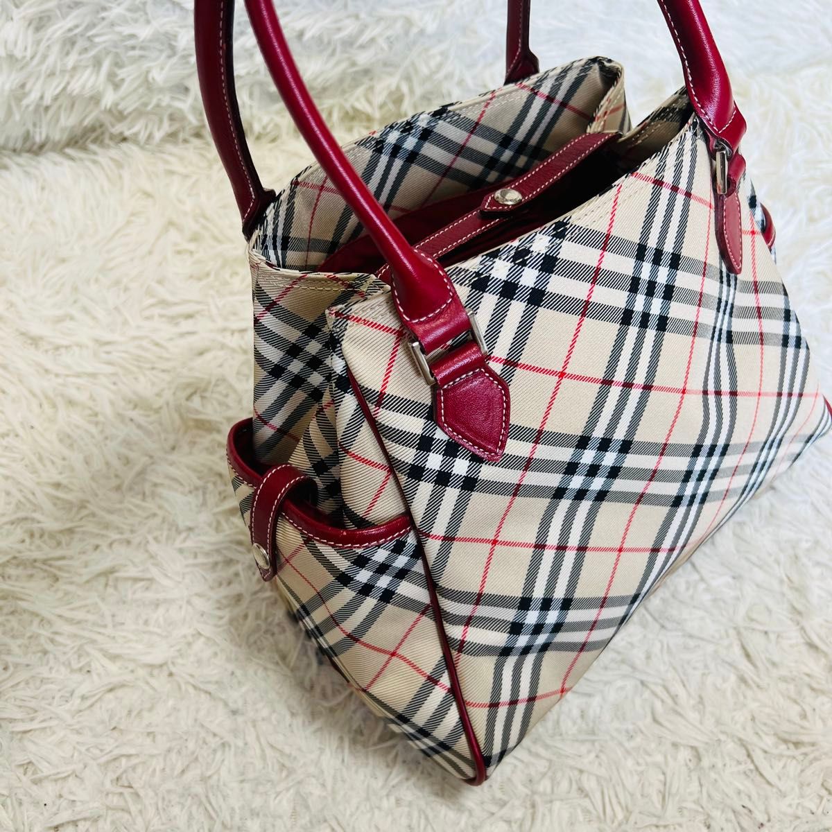 良品】BURBERRY BLUE LABEL バーバリー トートバッグ 良品】BURBERRY BLUE LABEL バーバリー トートバッグ