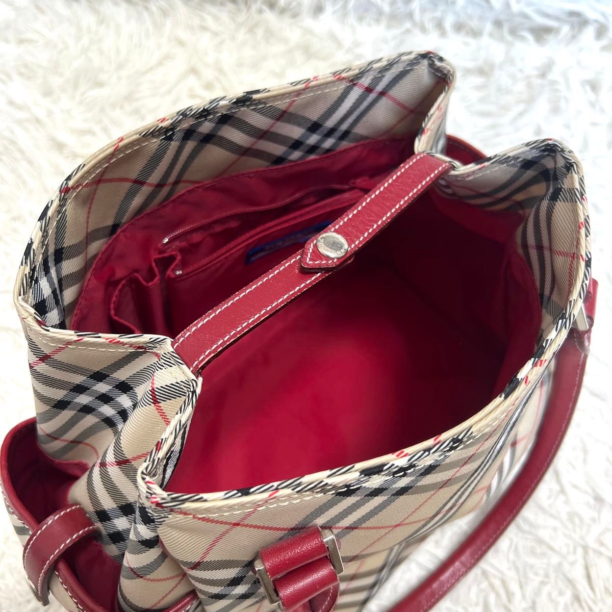 良品】BURBERRY BLUE LABEL バーバリー トートバッグ 良品】BURBERRY BLUE LABEL バーバリー トートバッグ
