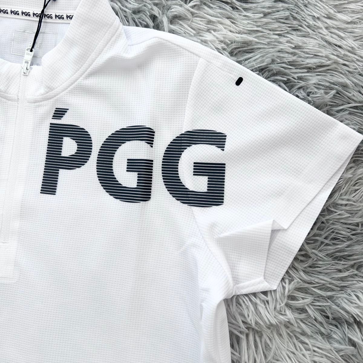 新品 PGG パーリーゲイツ ハーフジップ 半袖シャツ モックネック 新品 PGG パーリーゲイツ ハーフジップ 半袖シャツ モックネック