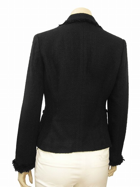 N ultimate beautiful goods * Comme Ca Ism *COMME CA ISM* black * cotton &linen flax .* elegant tweed jacket *M size (9 number ) corresponding / lady's * formal correspondence 